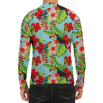 Toucan Parrot Tropical Pattern Print Men's Long Sleeve Rash Guard
