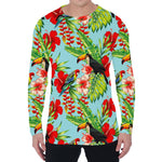 Toucan Parrot Tropical Pattern Print Men's Long Sleeve T-Shirt
