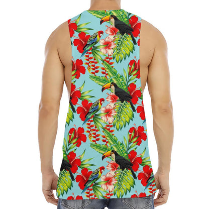 Toucan Parrot Tropical Pattern Print Men's Muscle Tank Top