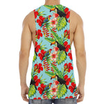 Toucan Parrot Tropical Pattern Print Men's Muscle Tank Top