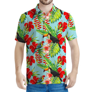 Toucan Parrot Tropical Pattern Print Men's Polo Shirt