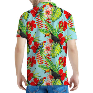 Toucan Parrot Tropical Pattern Print Men's Polo Shirt