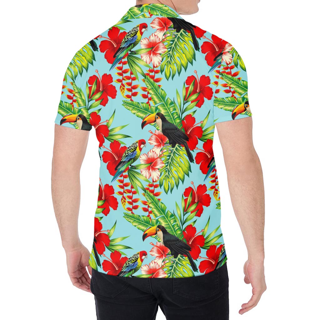 Toucan Parrot Tropical Pattern Print Men's Shirt