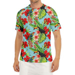 Toucan Parrot Tropical Pattern Print Men's Short Sleeve Rash Guard