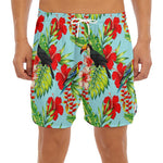 Toucan Parrot Tropical Pattern Print Men's Split Running Shorts
