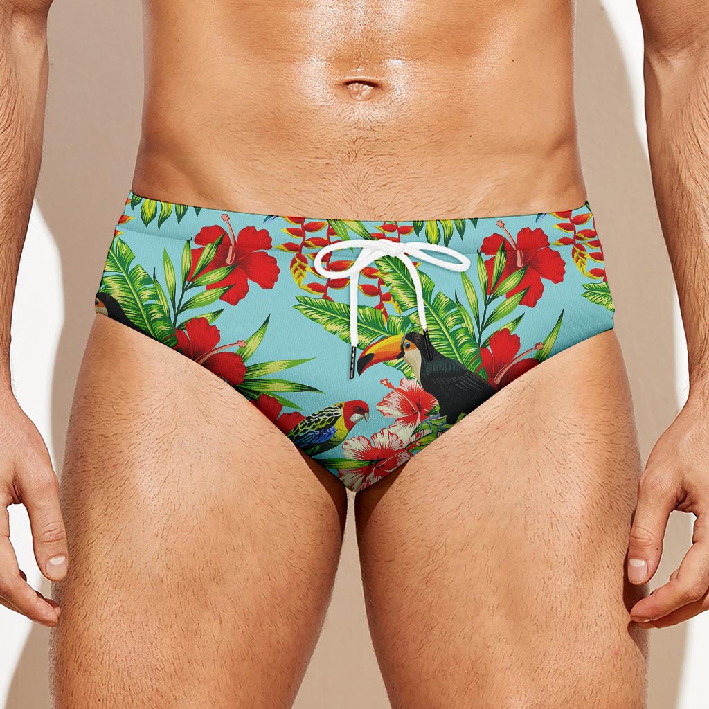 Toucan Parrot Tropical Pattern Print Men's Swim Briefs