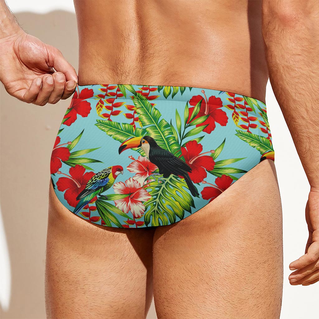 Toucan Parrot Tropical Pattern Print Men's Swim Briefs