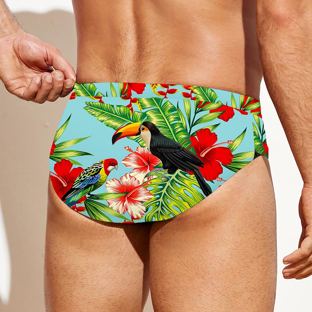 Toucan Parrot Tropical Pattern Print Men's Swim Briefs