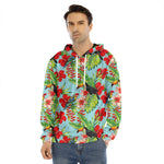 Toucan Parrot Tropical Pattern Print Men's Velvet Pullover Hoodie