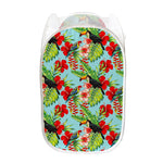 Toucan Parrot Tropical Pattern Print Mesh Laundry Hamper
