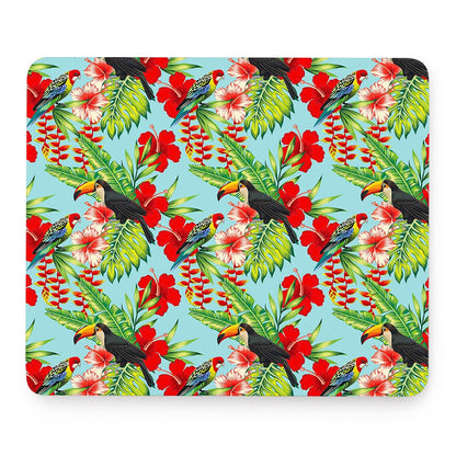 Toucan Parrot Tropical Pattern Print Mouse Pad