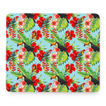 Toucan Parrot Tropical Pattern Print Mouse Pad