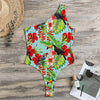 Toucan Parrot Tropical Pattern Print One Shoulder Bodysuit