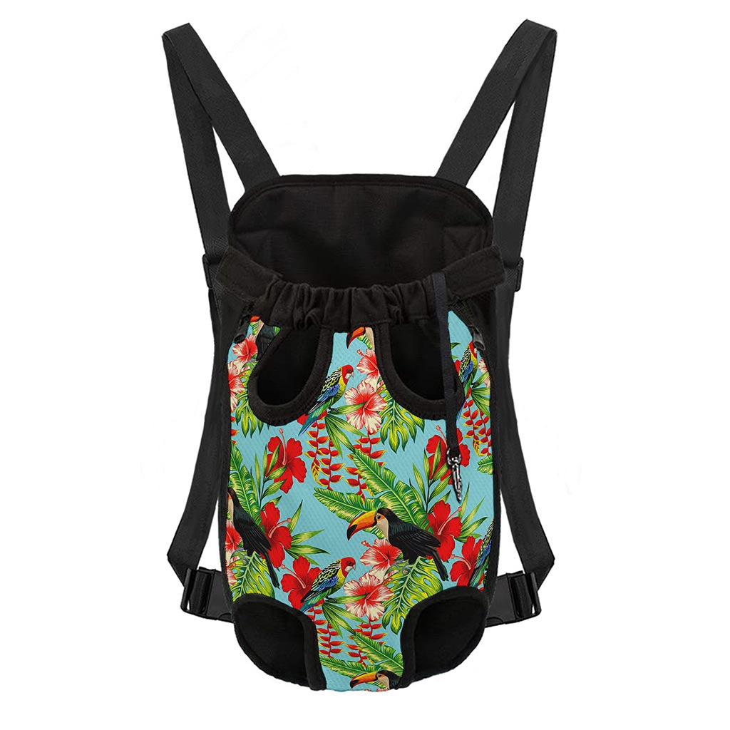 Toucan Parrot Tropical Pattern Print Pet Carrier Backpack
