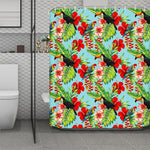 Toucan Parrot Tropical Pattern Print Polyester Shower Curtain