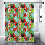 Toucan Parrot Tropical Pattern Print Premium Shower Curtain