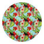 Toucan Parrot Tropical Pattern Print Round Blanket
