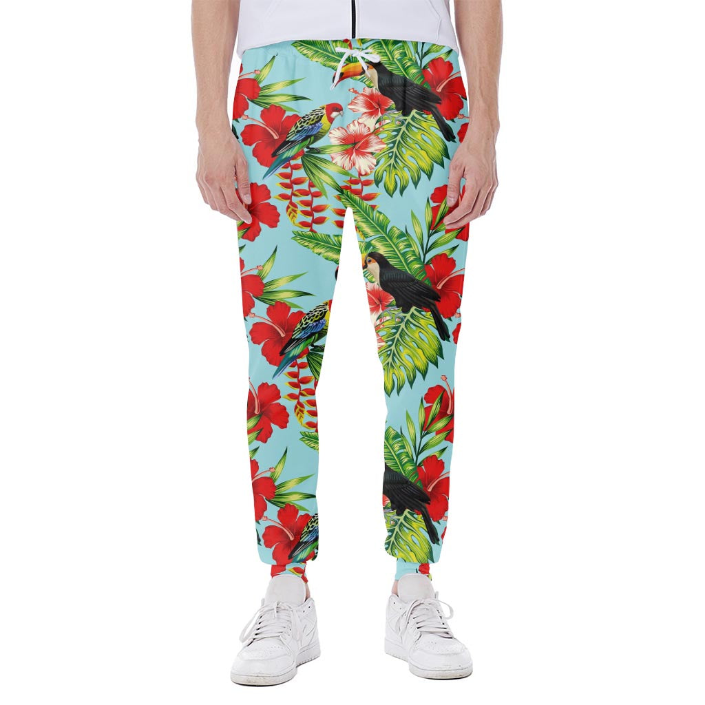 Toucan Parrot Tropical Pattern Print Scuba Joggers
