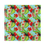 Toucan Parrot Tropical Pattern Print Silk Bandana