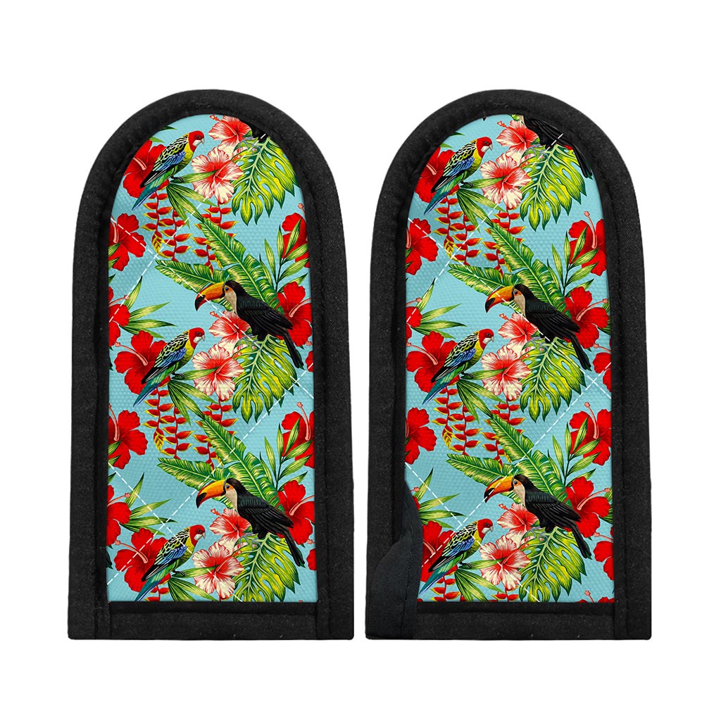 Toucan Parrot Tropical Pattern Print Skillet Handle Cover