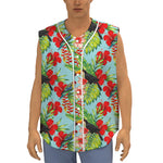 Toucan Parrot Tropical Pattern Print Sleeveless Baseball Jersey