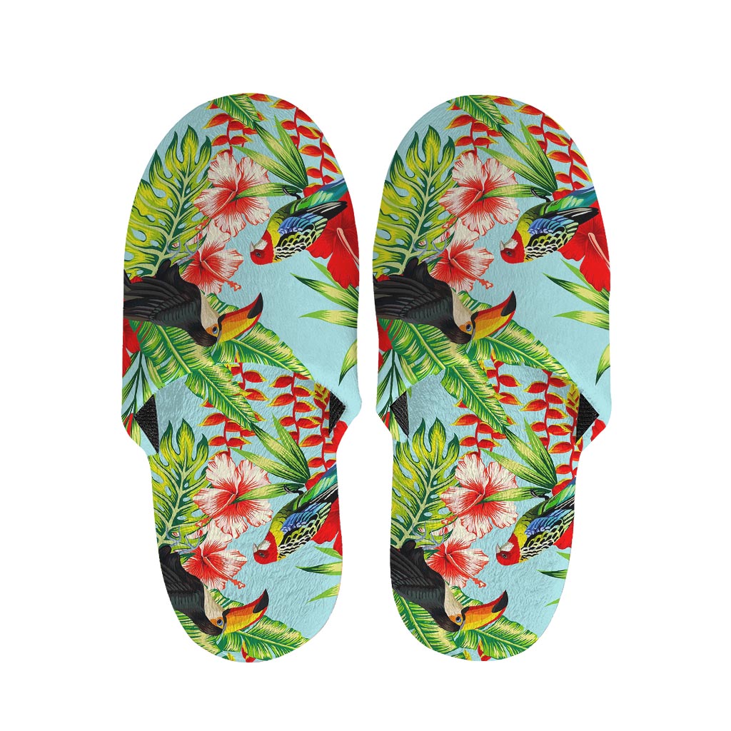 Toucan Parrot Tropical Pattern Print Slippers