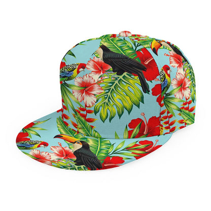 Toucan Parrot Tropical Pattern Print Snapback Cap