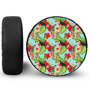 Toucan Parrot Tropical Pattern Print Tire Cover