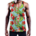 Toucan Parrot Tropical Pattern Print Men's Workout Tank Top