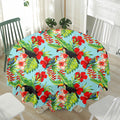 Toucan Parrot Tropical Pattern Print Waterproof Round Tablecloth