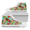 Toucan Parrot Tropical Pattern Print White High Top Sneakers