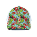 Toucan Parrot Tropical Pattern Print White Mesh Trucker Hat