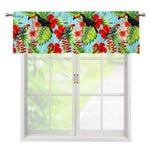 Toucan Parrot Tropical Pattern Print Window Valance