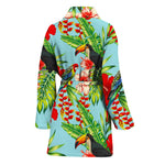 Toucan Parrot Tropical Pattern Print Women's Bathrobe