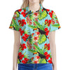 Toucan Parrot Tropical Pattern Print Women's Polo Shirt