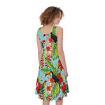 Toucan Parrot Tropical Pattern Print Women's Sleeveless Dress