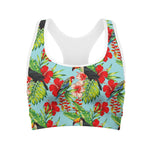 Toucan Parrot Tropical Pattern Print Women's Sports Bra