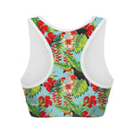 Toucan Parrot Tropical Pattern Print Women's Sports Bra