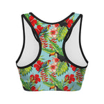 Toucan Parrot Tropical Pattern Print Women's Sports Bra