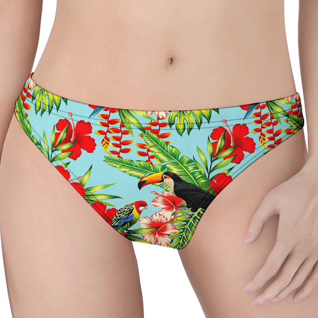 Toucan Parrot Tropical Pattern Print Women's Thong