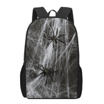 Toy Spiders And Cobweb Print 17 Inch Backpack