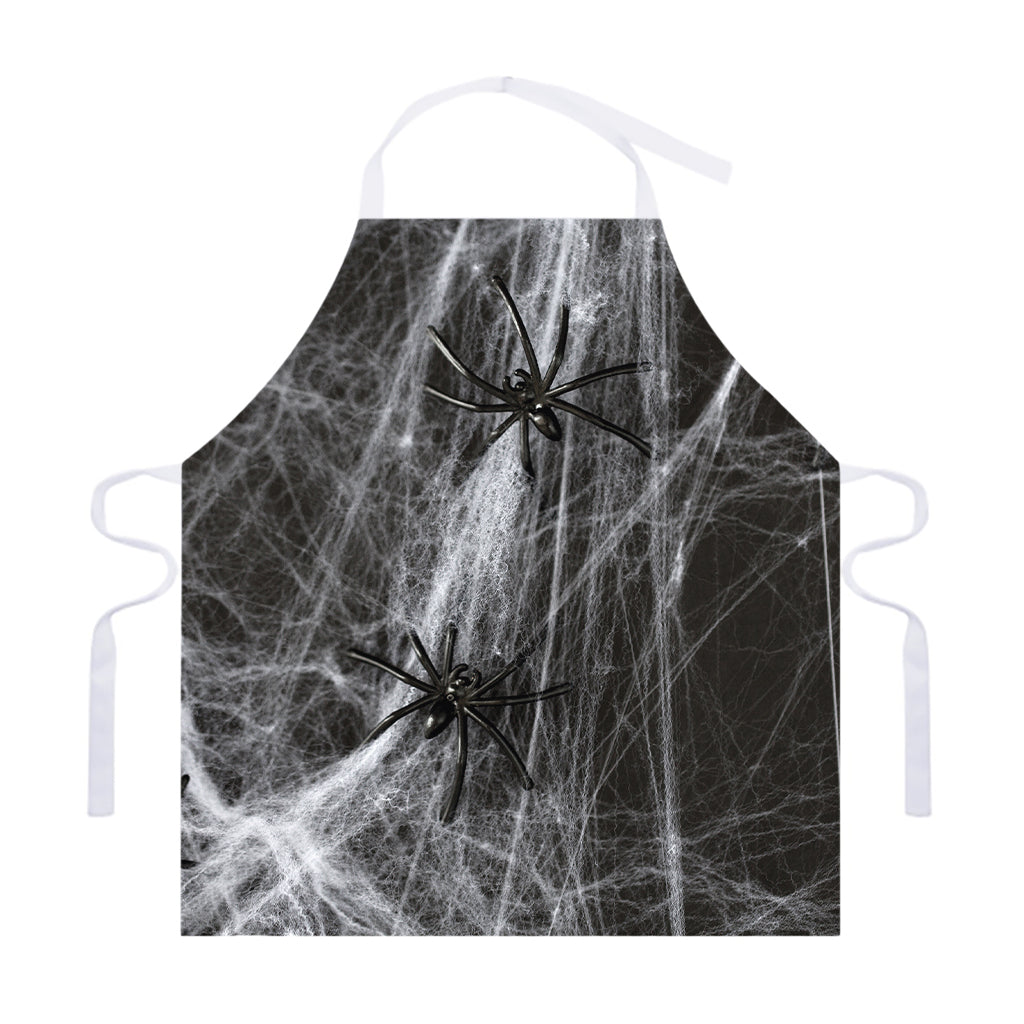 Toy Spiders And Cobweb Print Adjustable Apron