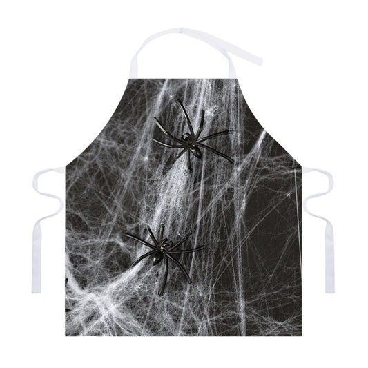 Toy Spiders And Cobweb Print Adjustable Apron