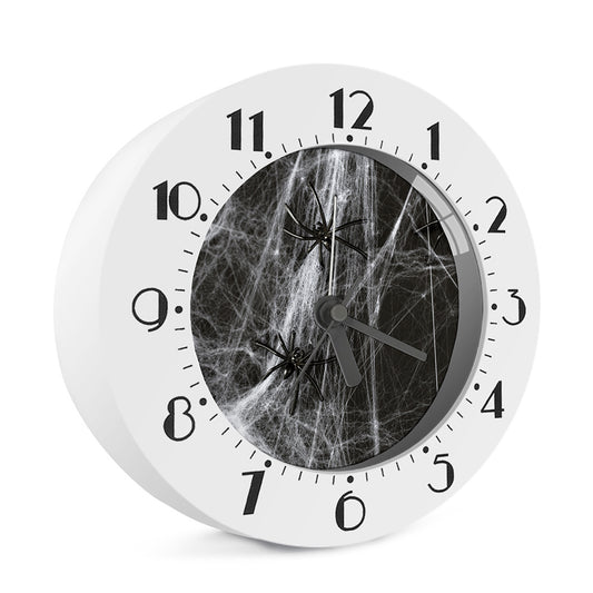 Toy Spiders And Cobweb Print Alarm Clock