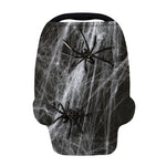Toy Spiders And Cobweb Print Baby Seat Cover