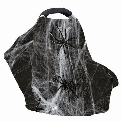 Toy Spiders And Cobweb Print Baby Seat Cover