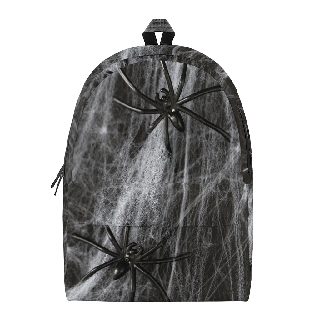 Toy Spiders And Cobweb Print Backpack