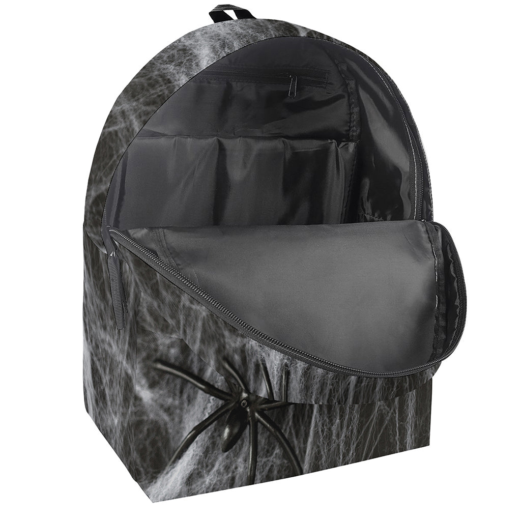 Toy Spiders And Cobweb Print Backpack