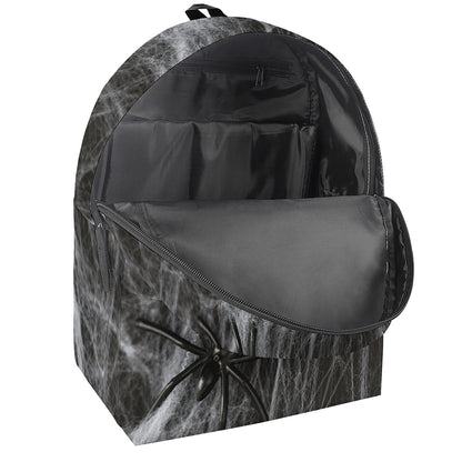 Toy Spiders And Cobweb Print Backpack