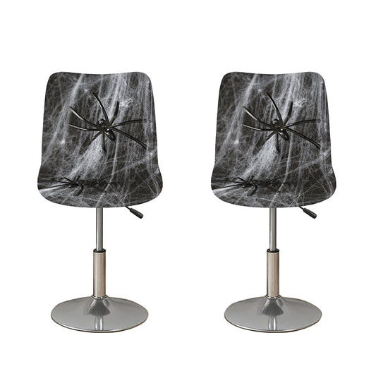 Toy Spiders And Cobweb Print Bar Stool Covers